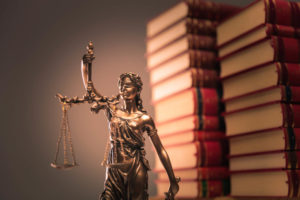 scales of justice and legal books