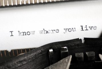 i know where you live typewriter threat