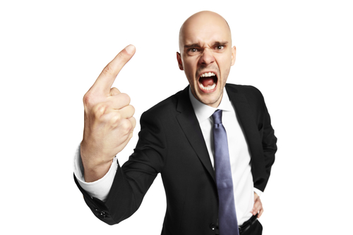 angry person in business suit