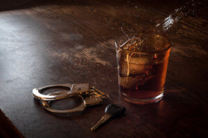 dwi handcuffs alcohol car keys